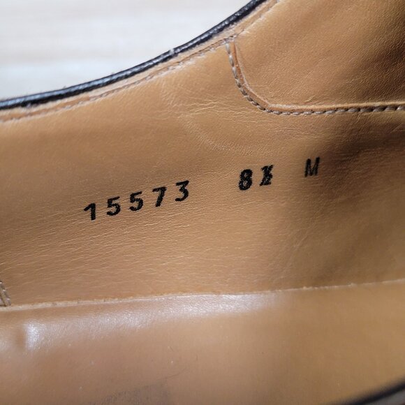 Magnanni Monk Strap Shoes Mens Size 8.5 M Chestnut Brown Leather Cap Toe Dress - Picture 9 of 9